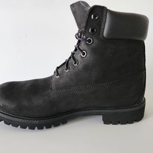 Timberland Premium 10073 6-Inch Waterproof Mens Boots, Black Nubuck Size 11.5